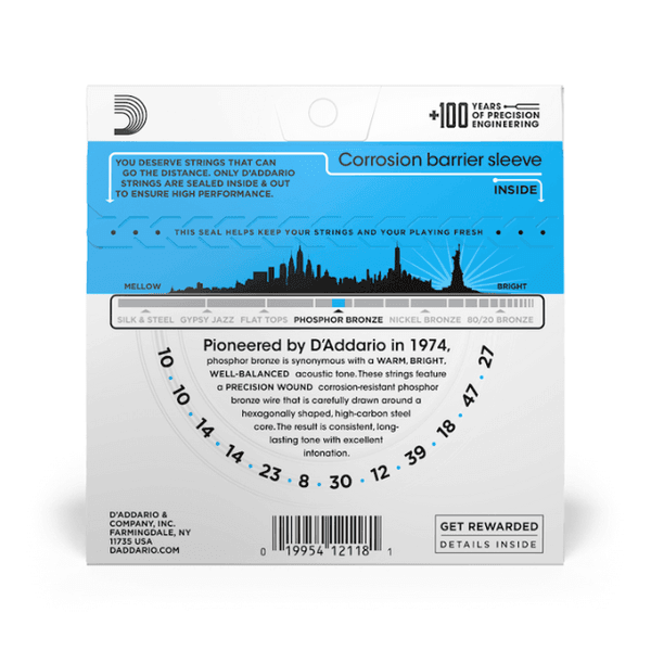 D'Addario EJ38strengesett 12-strengs gitar